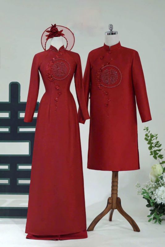 ÁO DÀI CẶP HỶ HOA TRÃI
