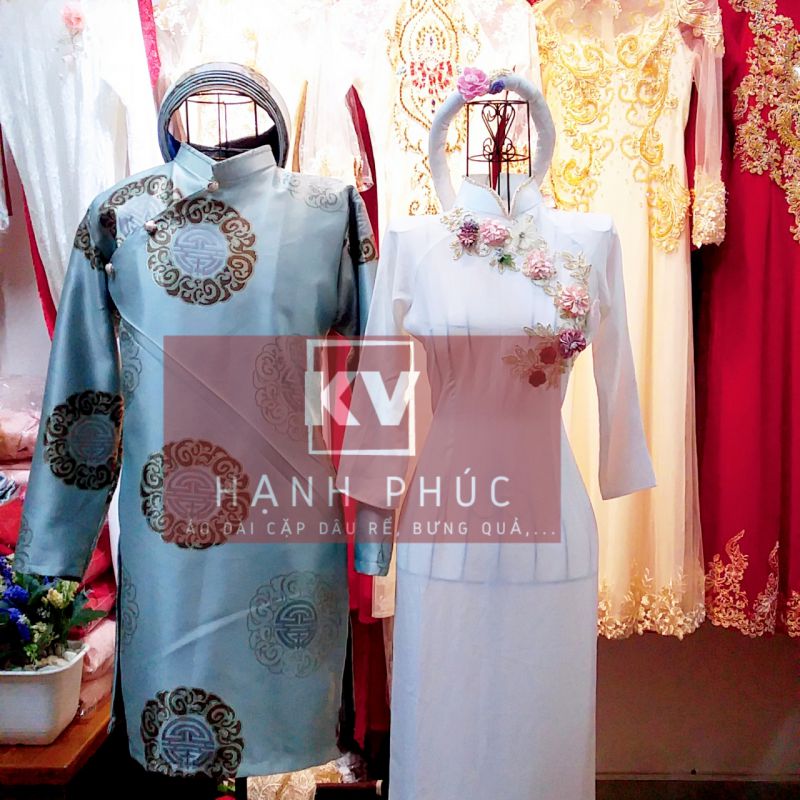 ÁO DÀI CẶP GẤM SANG TRỌNG
