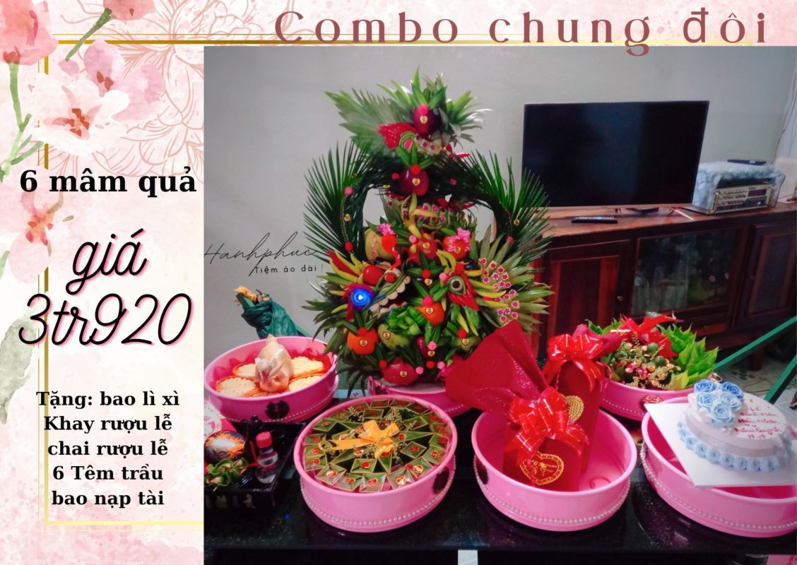 COMBO 6 mâm quả chung đôi 3.920.000